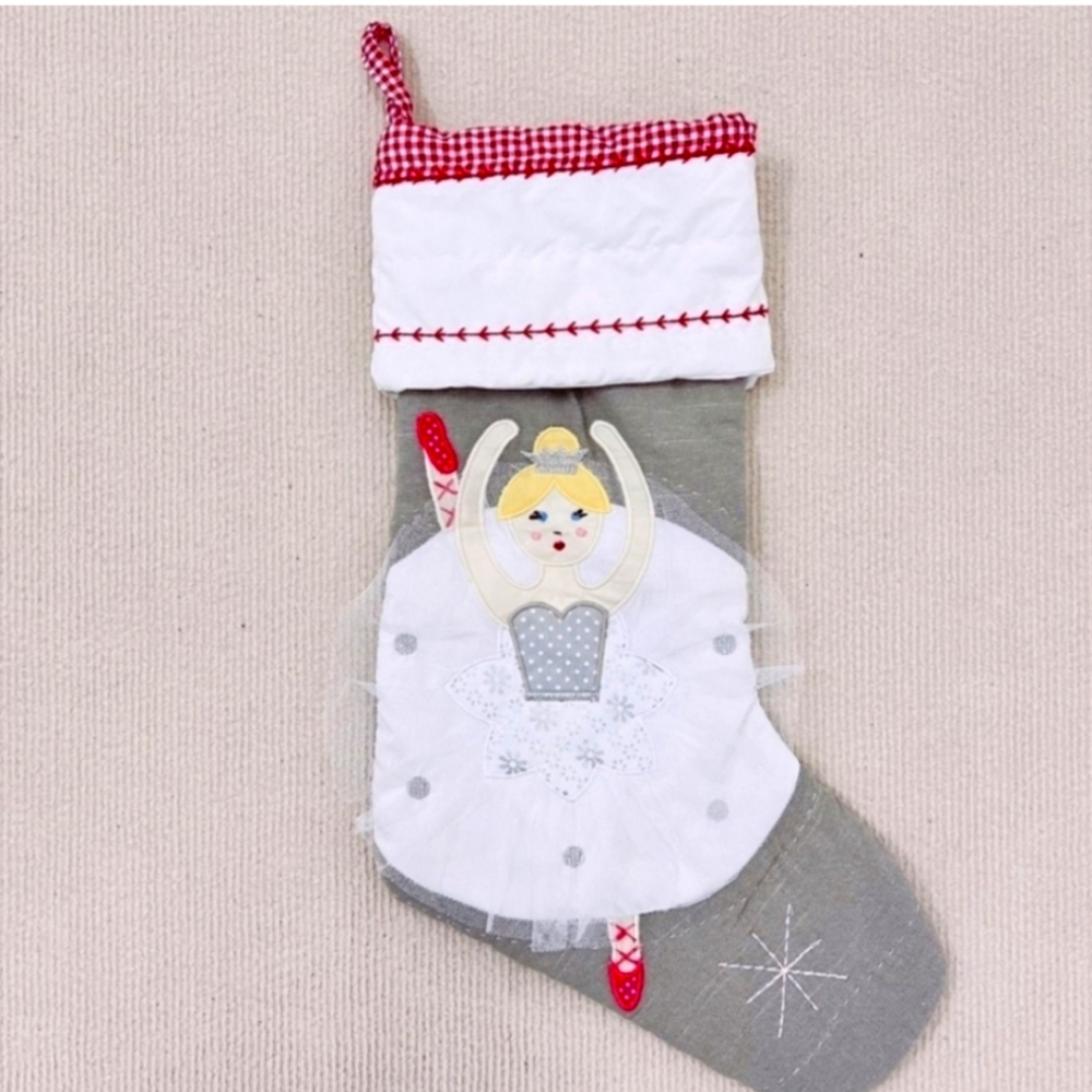 NEW PBK Ballerina Quilted Christmas Stocking PBK PRINCESS
